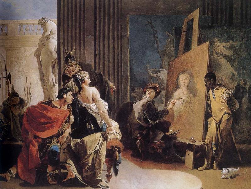 Giovanni Battista Tiepolo Alexander in the studio France oil painting art